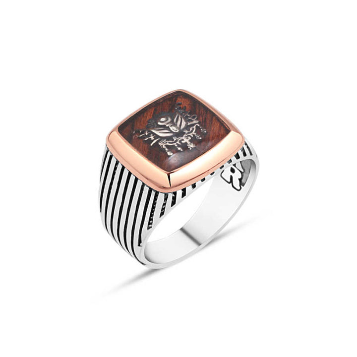 Enameled Ottoman Coat of Arms Men's Ring