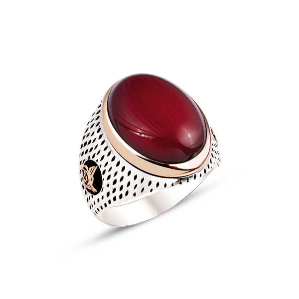 Silver Agate Hooded Gemstone Point Cased Ring