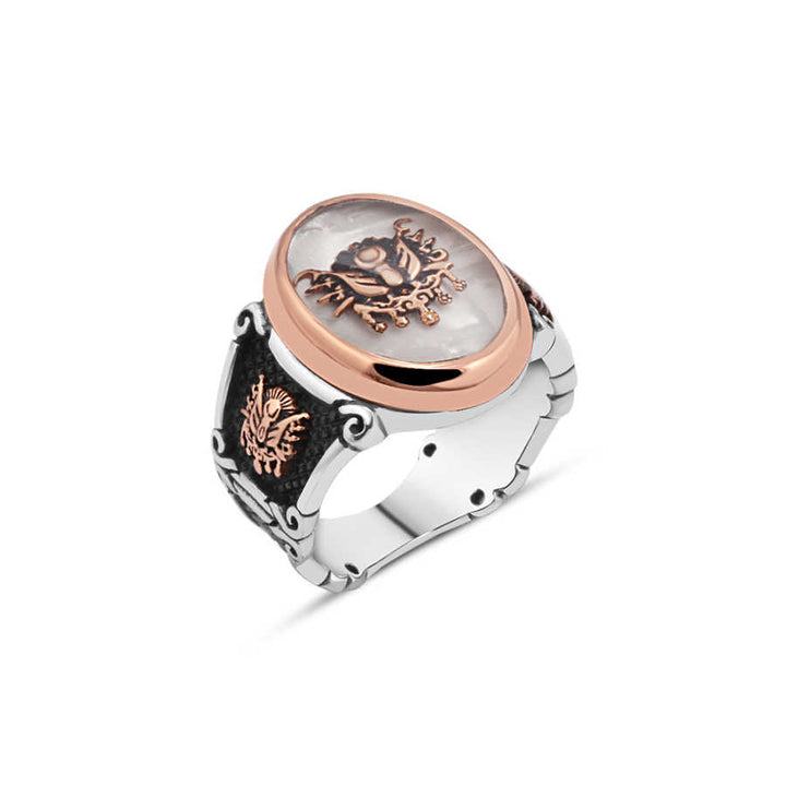 Enamel Ottoman State Coat of Arms Men's Ring