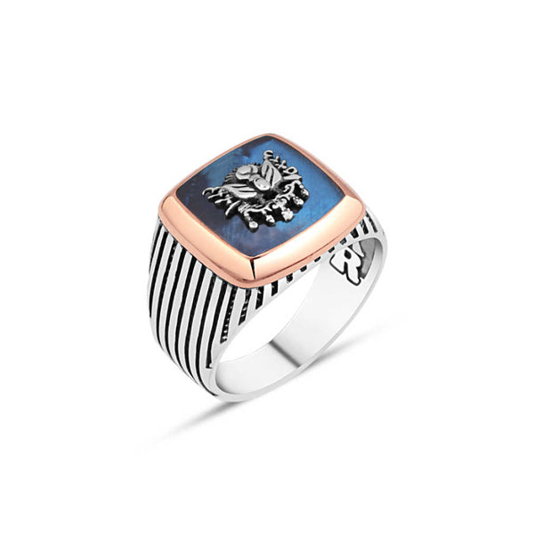 Enamel Ottoman State Coat of Arms Men's Ring