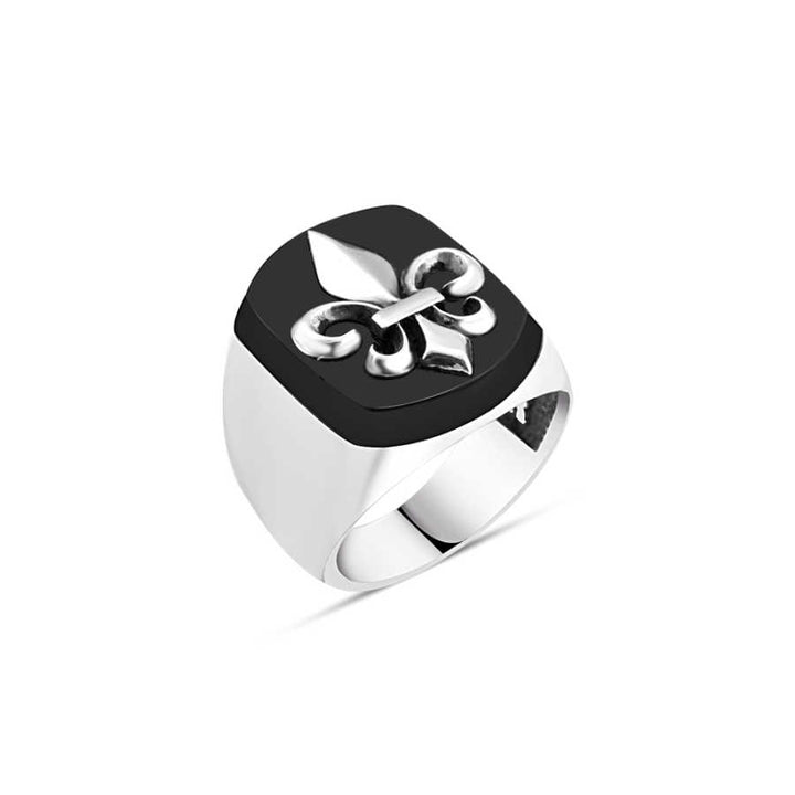 Silver Royal Sister Ring With Onyx Stone
