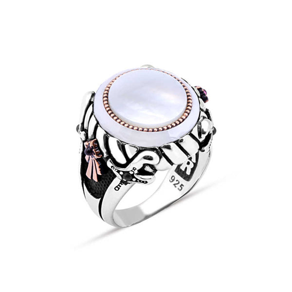 Flat Center Mother of Pearl Ring Stones